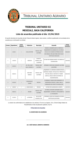 13 - Tribunal Unitario Agrario Distrito 2