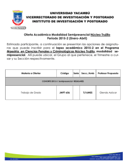 8. Oferta de Estudios Regulares Modalidad Semipresencial Trujillo