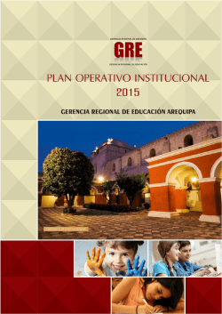 Plan Operativo Institucional 2015