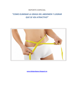 Como Eliminar La Grasa Abdominal