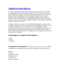 Adjetivos descriptivos