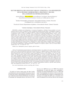Hidroqu��mica, procesos, surgencia, golfo de Cariaco
