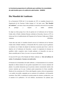 Conferencia sobre el Dia del Medio ambiente