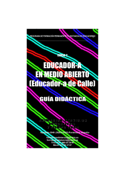 Curso Educador de Calle. Guia Didactica