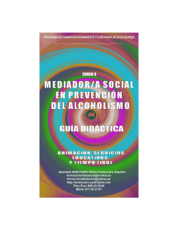Curso Mediador prevencion Alcoholismo. Guia Didactica