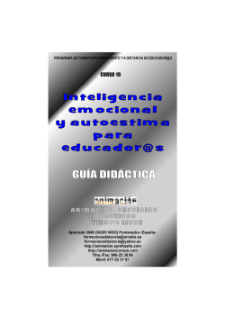 Curso Inteligencia Emocional y Autoestima. Guia Didactica