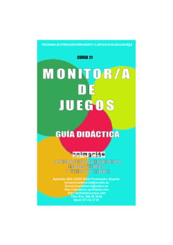 Curso Monitor de Juegos. Guia Didactica
