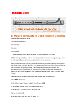 El Matar&oacute; conquista la Copa Antonio Gonz&aacute;lez