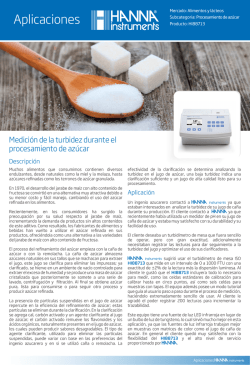 Medici&oacute;n de la turbidez durante el