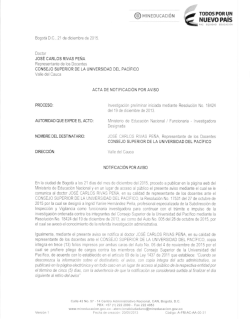 Investigaci&oacute;n preliminar iniciada mediante Resoluci&oacute;n No. 18424