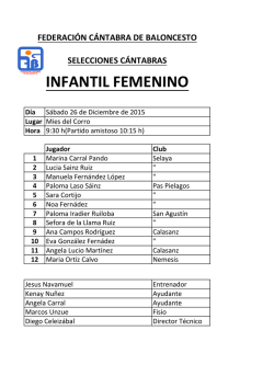 INFANTIL FEMENINO - Federaci&oacute;n C&aacute;ntabra de Baloncesto
