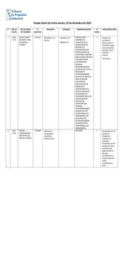 ED 22-12-2015 - Tribunal de Propiedad Industrial