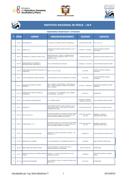 Camaroneras - Instituto Nacional de Pesca