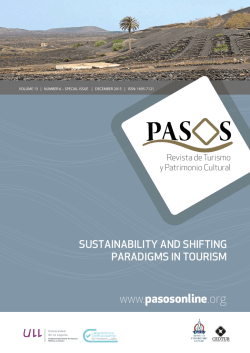 RURAL TOURISM EXPERIENCES www. pasosonline. org Revista