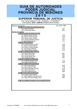 ministerio p&uacute;blico - Poder Judicial de la Provincia de Misiones