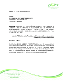 Resultados del concurso