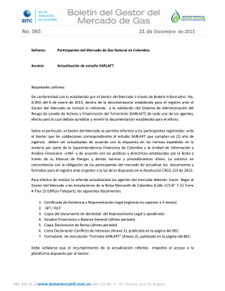 G-065 B INF Actualizaci&oacute;n Estudio SARLAFT