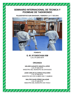 seminario internacional de tecnica y poomsae de taekwondo