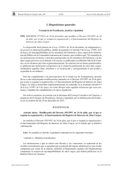 I. Disposiciones generales - Sede electr&oacute;nica del Gobierno de