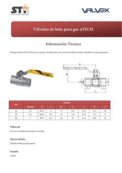 V&aacute;lvulas de bola para gas 4TECH