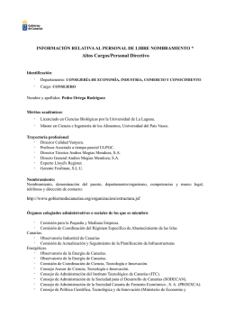 Consejero - Gobierno de Canarias