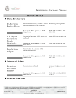 Directorio Detallado de Servidores P&uacute;blicos