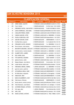 san silvestre benidorm 2016 clasificaci&oacute;n general