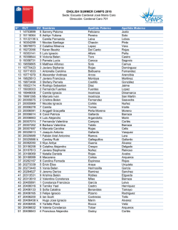 ENGLISH SUMMER CAMPS 2016 Sede: Escuela Cardenal Jos&eacute;