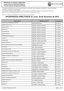 APODERADOS HABILITADOS al Mi&eacute;rcoles, 23 de Diciembre de 201