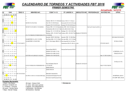 Calendario Oficial FBT 2016