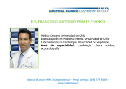 dr. francisco antonio pi&ntilde;ats franco - Hospital Cl&iacute;nico Universidad de