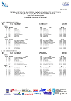 (R&iacute;as do Sur) 28, 29 e 30 DE DECEMBRO DE 2015 1&ordf; Xornada