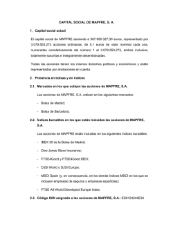 O capital social da MAPFRE S.A. PDF