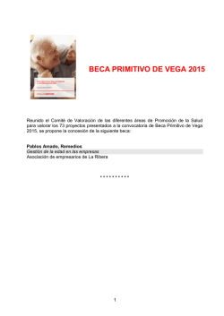 BECA PRIMITIVO DE VEGA 2015