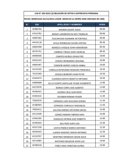 1 43386704 amorin quispe josue 09:00 2 47412781