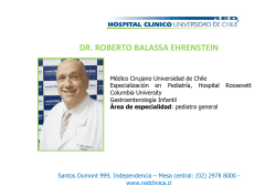 dr. roberto balassa ehrenstein - Hospital Cl&iacute;nico Universidad de Chile