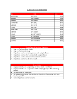 CALENDARIO PAGO DE PENSIONES DIA MES