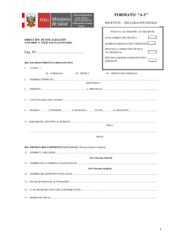 FORMATO A-1, Para Autorizaci&oacute;n Sanitaria de Renuncia y Nueva