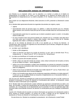 Indicaciones para ser llenado de los Formularios incluyendo
