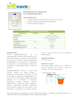 Descargar ficha t&eacute;cnica - Productos de aseo y limpieza