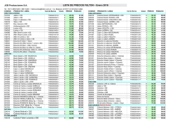 LISTA DE PRECIOS FULTON &ndash; Enero 2016