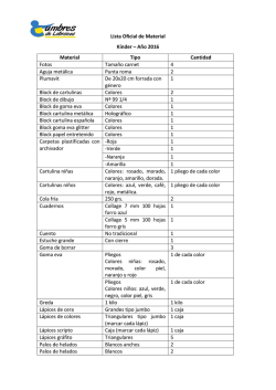 Lista Material Kinder - Colegio Cumbres de Labranza