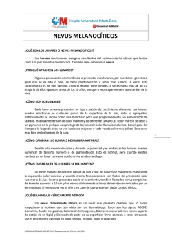nevus melanoc&iacute;ticos56 kb - Hospital Universitario Infanta Elena