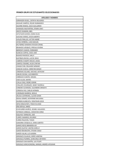 PRIMER GRUPO DE ESTUDIANTES SELECCIONADOS