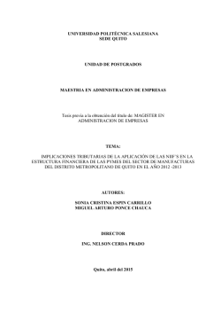 UNIVERSIDAD POLIT&Eacute;CNICA SALESIANA SEDE QUITO UNIDAD