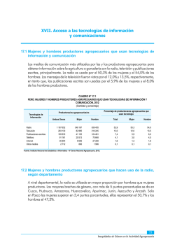 XVII. Acceso a las tecnolog&iacute;as de informaci&oacute;n y comunicaciones