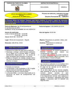 Instructivo matr&iacute;cula - Escuela Militar de Cadetes