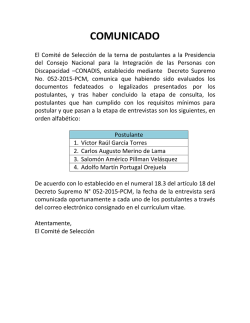 COMUNICADO - Presidencia del Consejo de Ministros