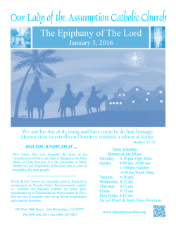 Epifania C.cdr - Our Lady of the Assumption