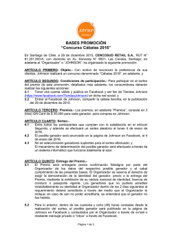 BASES PROMOCI&Oacute;N &ldquo;Concurso C&aacute;balas 2016&rdquo;